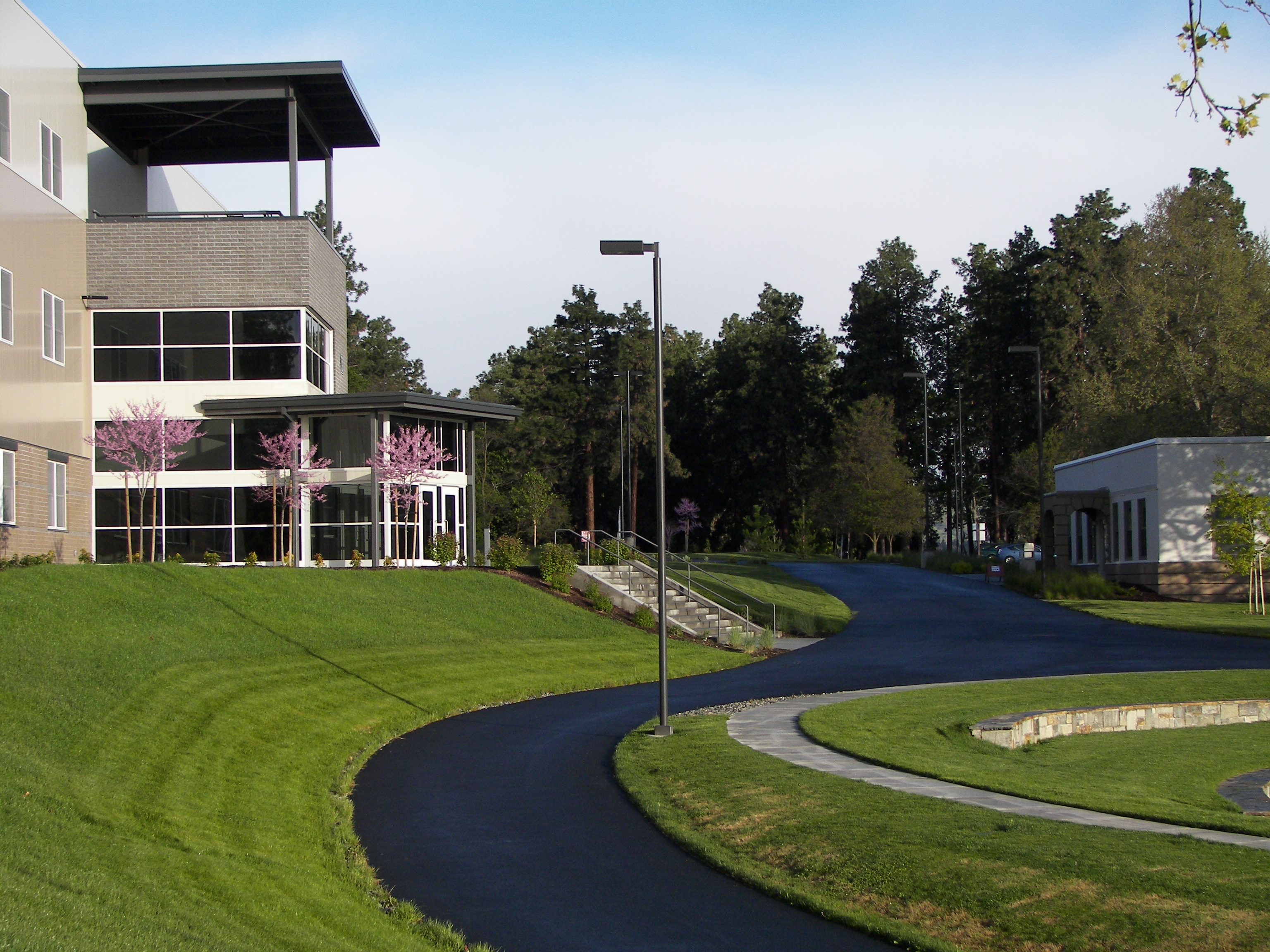 The front of Building 3 on The Dalles Campus.