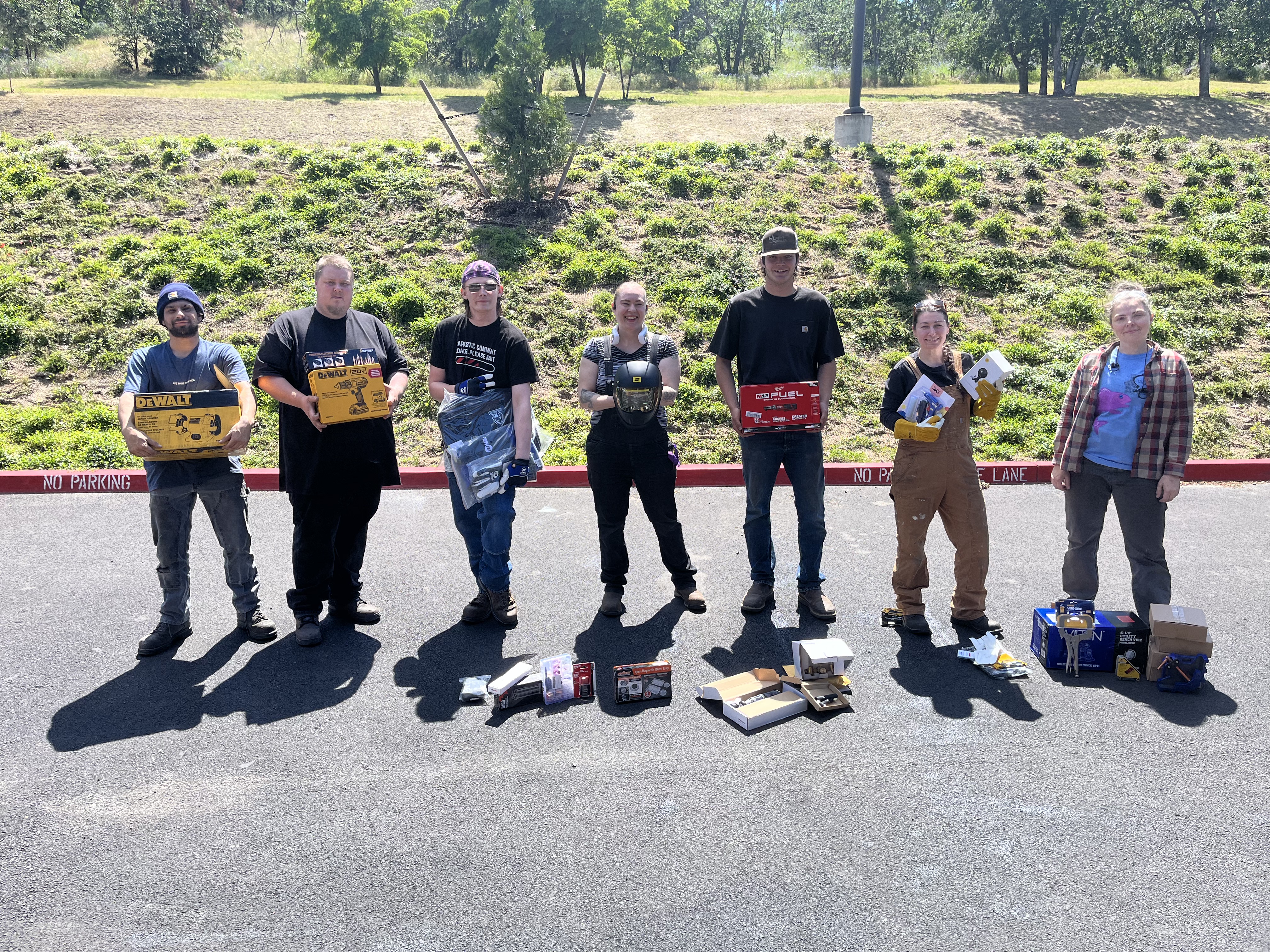 Photo: Metallica Scholars with some of their new tools.