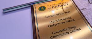 Photo of the plaque given to the CGCC ITAC team