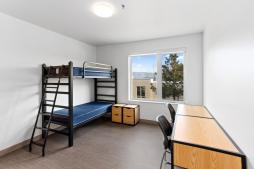 student room with bunks