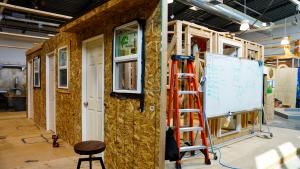 Photo of an in-lab construction site